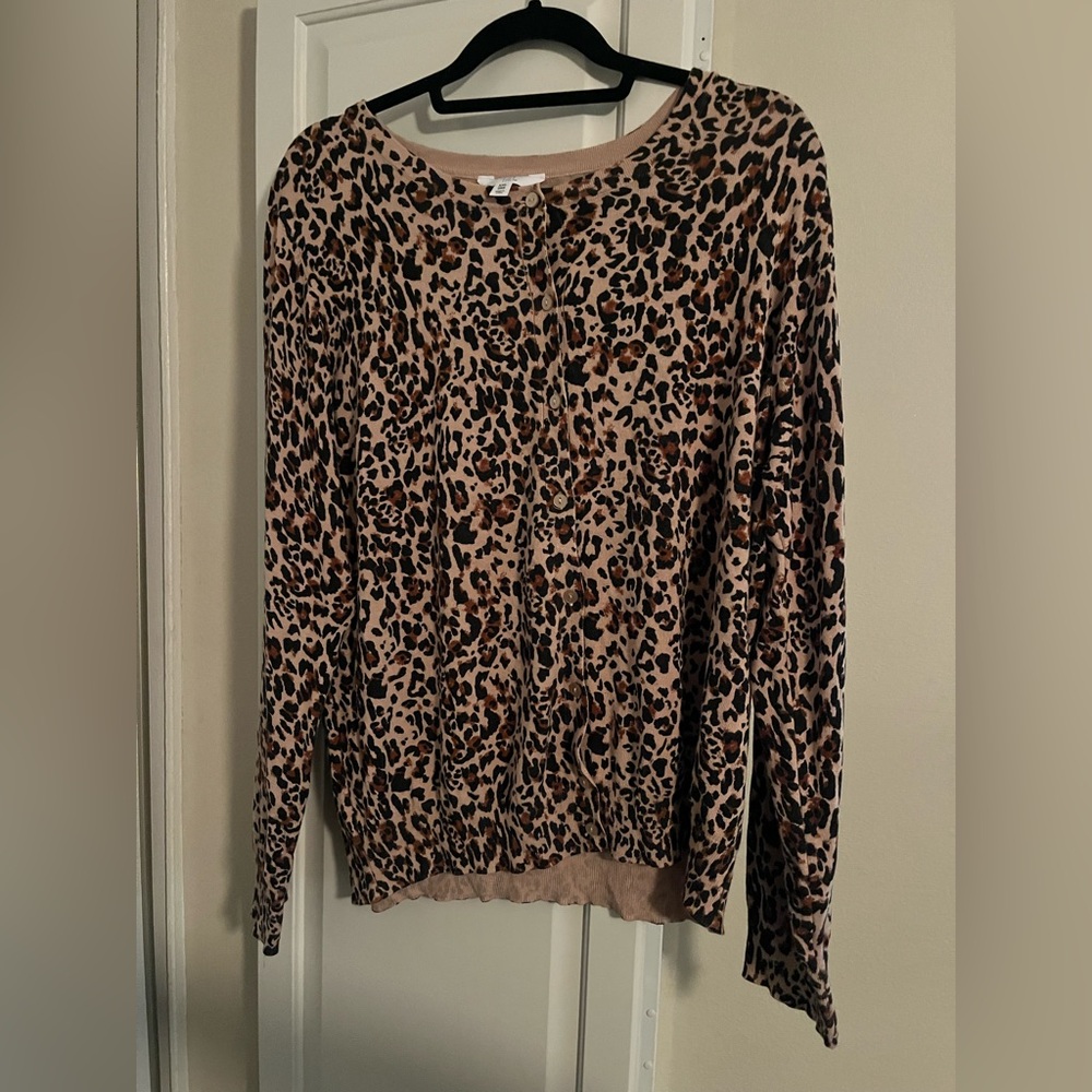 Leopard Print Cardigal XXL